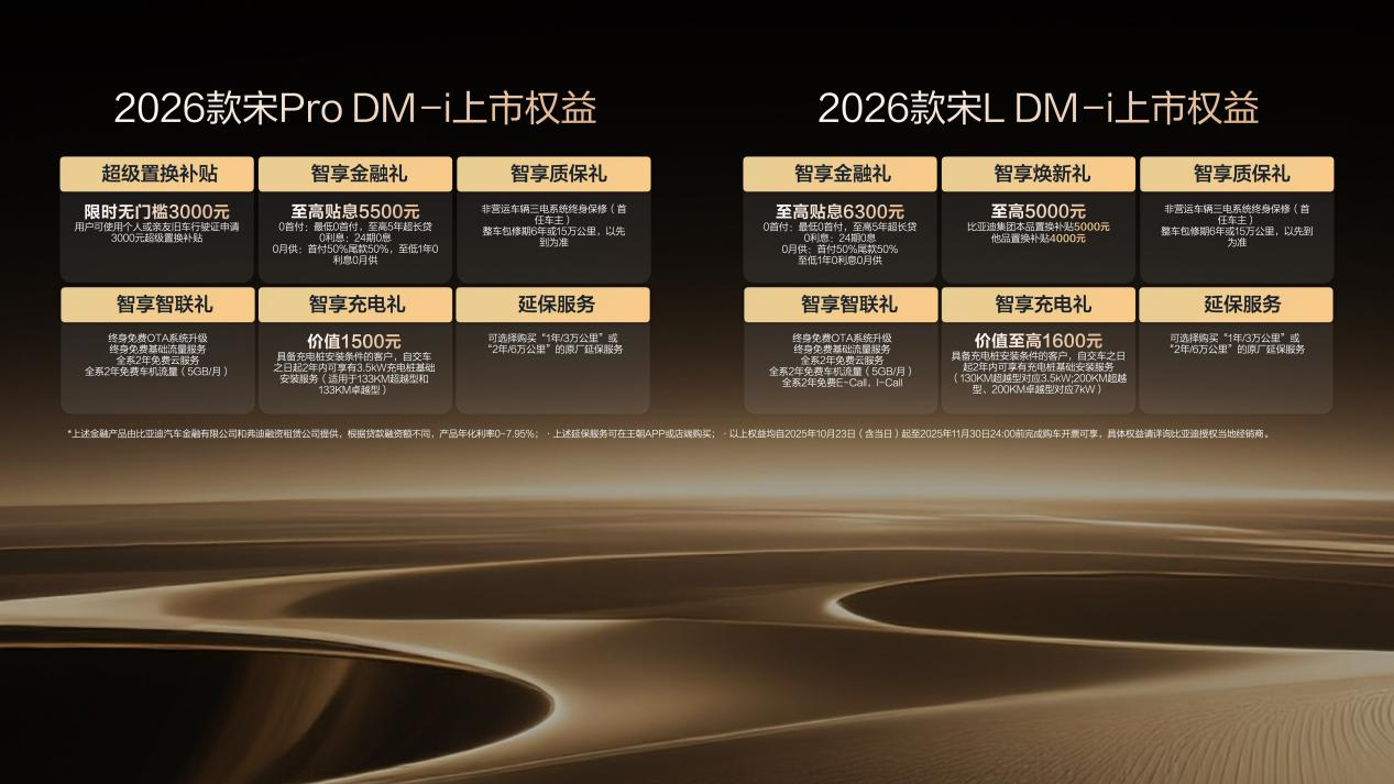 9.98萬起，2026款宋L DM-i上市，純電續航200km，標配云輦C！