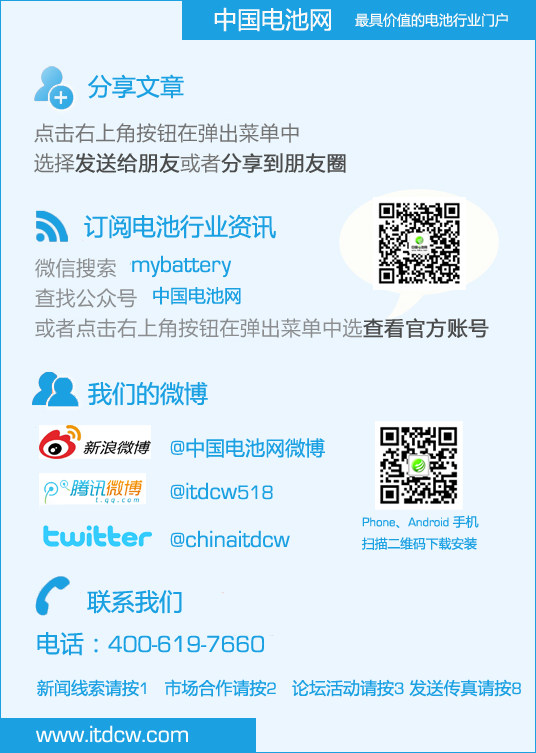 中國電池網微信：mybattery