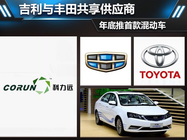 吉利與豐田共享供應商 年底推首款混動車 吉利與豐田共享供應商 年底推首款混動車