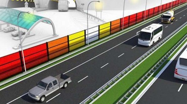 多彩太陽能發電高速路隔音板在荷蘭開始測試