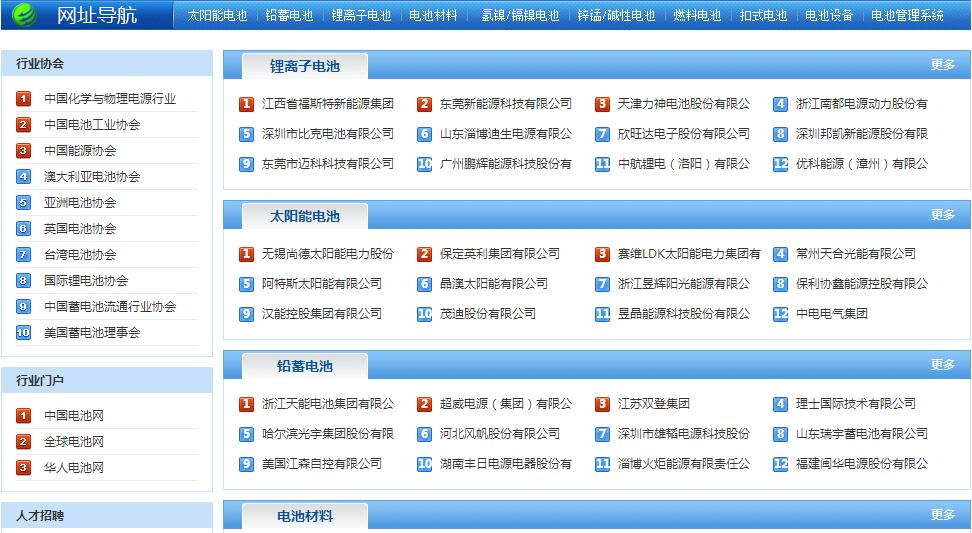 中國電池網(wǎng)推出電池產(chǎn)業(yè)鏈“搜索風云榜”和“品牌榜”