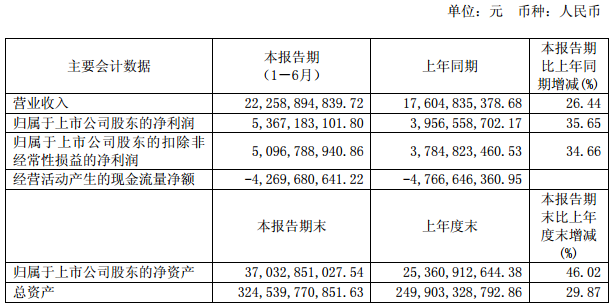 華夏幸福主要會計數據