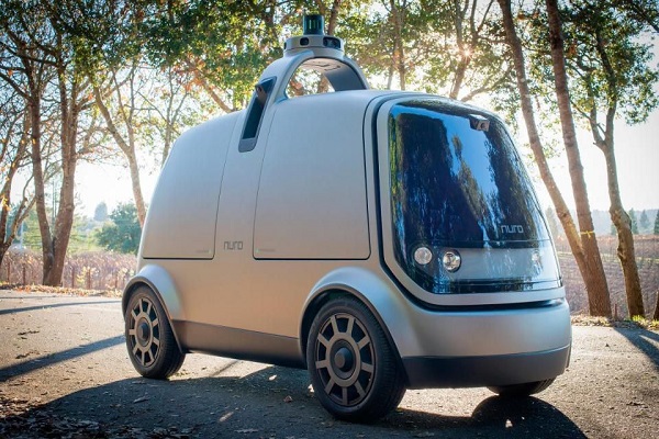 Nuro的自動送貨車。 Nuro的自動送貨車。