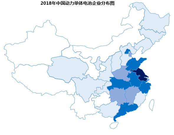 中國動力電池與消費類電池企業(yè)分布圖