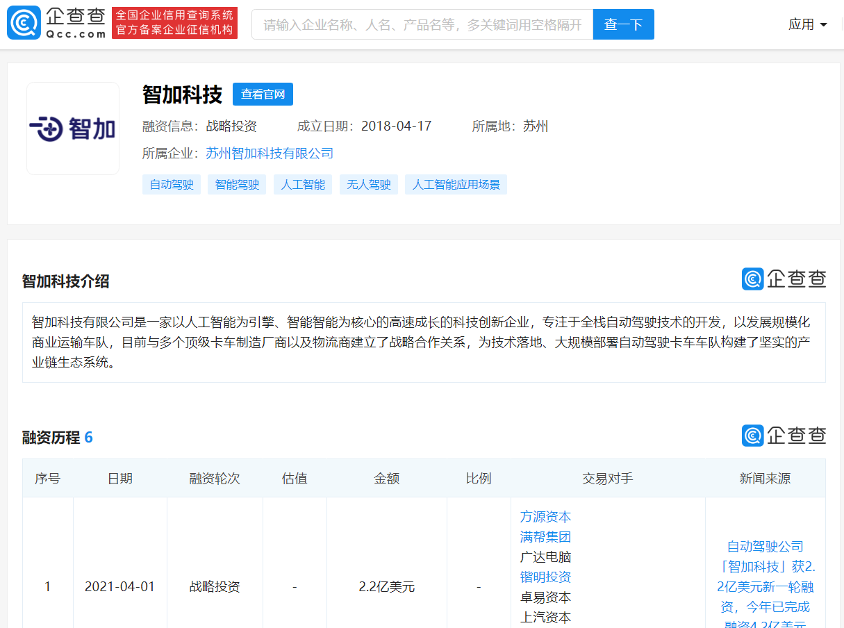 智加科技 智加科技