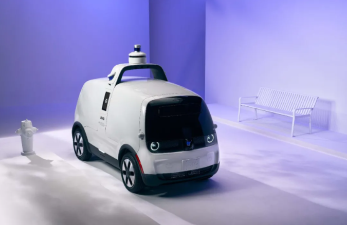 比亞迪與Nuro聯合研發設計的第三代純電動無人駕駛配送車