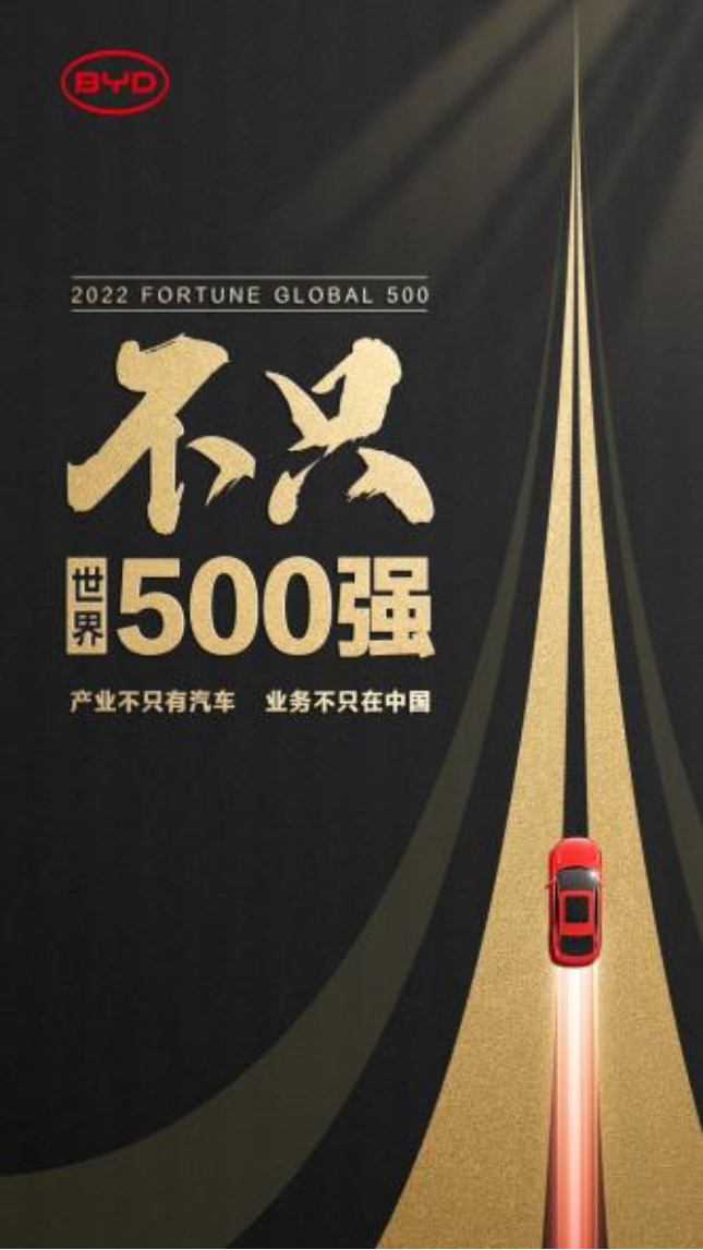 比亞迪進入《財富》世界500強 比亞迪進入《財富》世界500強