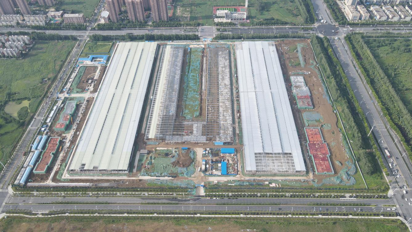 新站基地一期20GWh標(biāo)準(zhǔn)電芯項(xiàng)目俯瞰圖