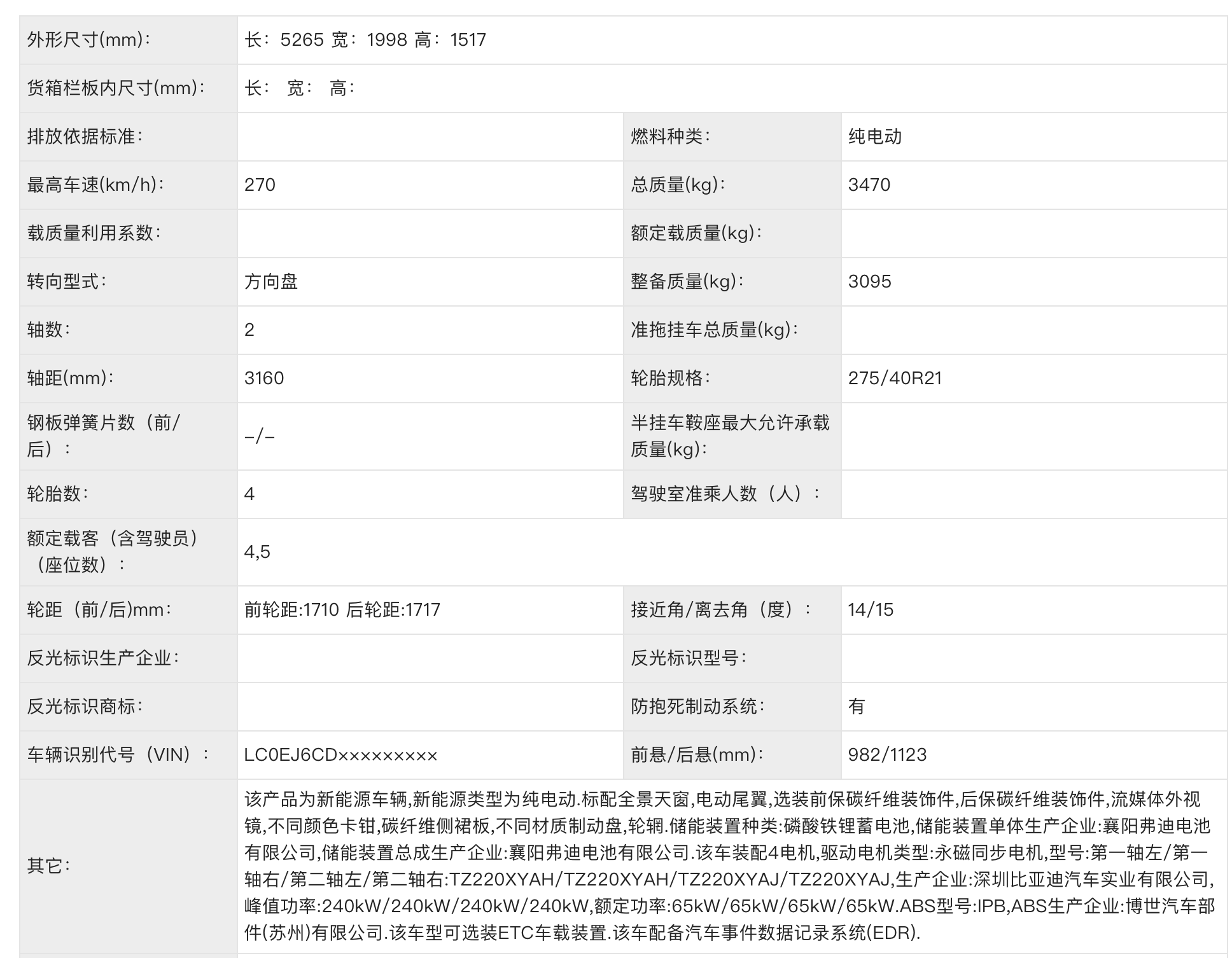 仰望U7工信部申報信息 仰望U7工信部申報信息