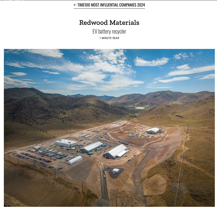 Redwood Materials（圖片來源：《時代》周刊）